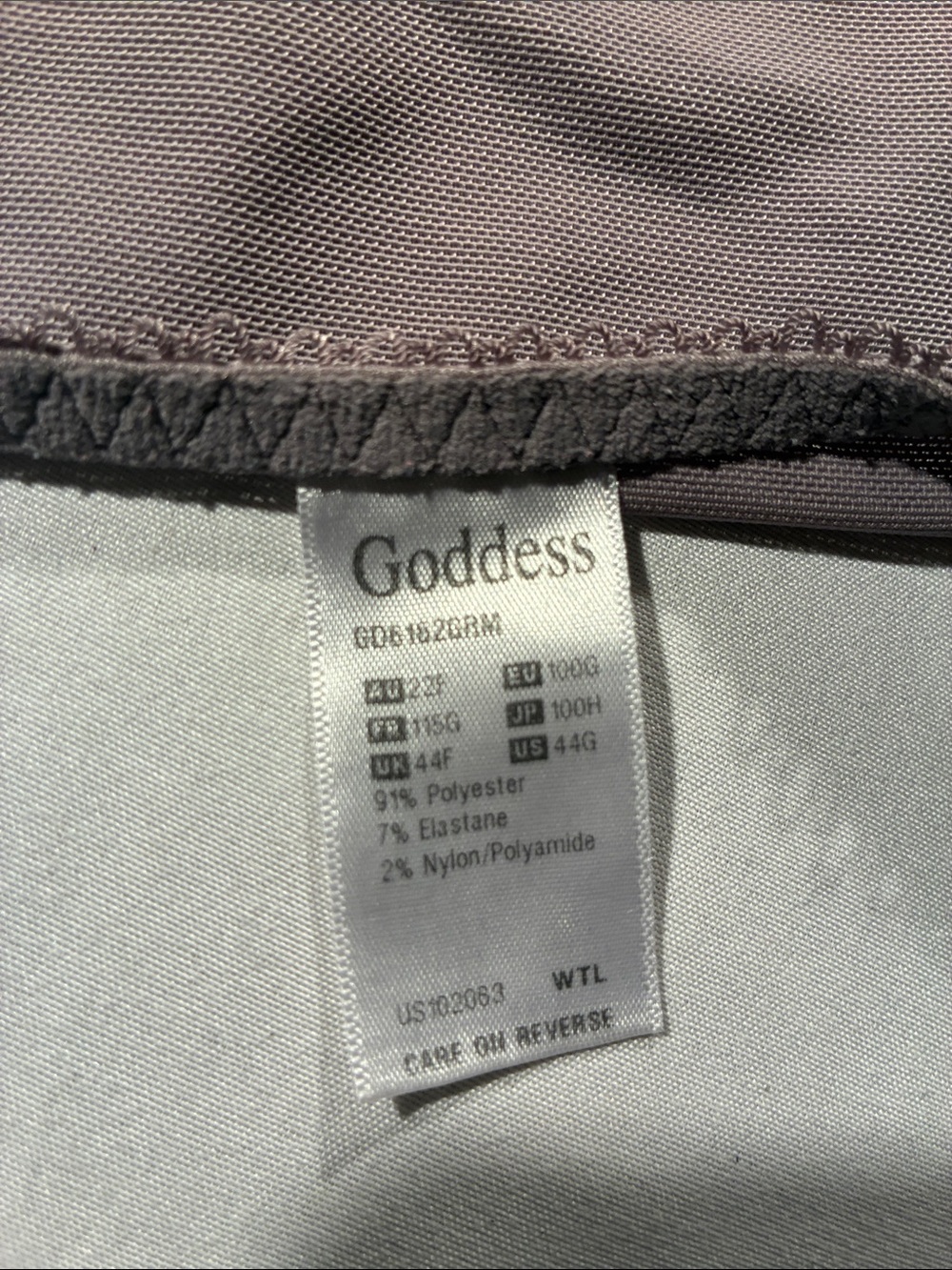 Goddess floral print 44 G underwire bra.